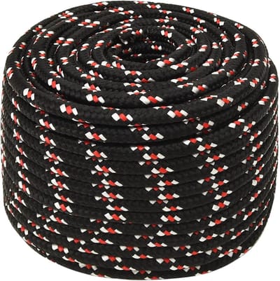 Scheepslijn Touw - Polypropyleen Touw - Water Sporten - Weerbestendig Materiaal - 12 mm 100 m - Zwart