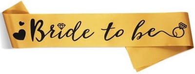 Sjerp Bride to Be goud met zwarte tekst - sjerp - bride to be - vrijgezellenfeest - bruid - trouwen - huwelijk - goud