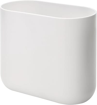 Eenvoudige vuilnisemmer voor badkamer of keuken van kunststof - Wit - Modern design