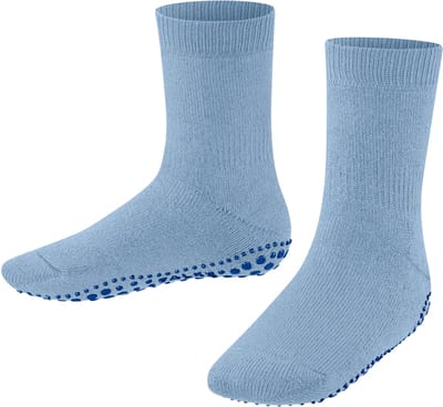 FALKE Catspads Noppen op de zool katoen wol huissokken kinderen blauw - maat 35-38
