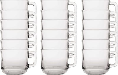 Duralex Theeglazen Lys - 18x stuks - glas - 220 ml - transparant - met oor