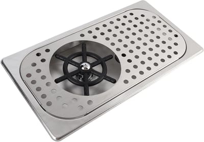 Glazenspoeler - Bekerwasser Glasreiniger - Snel Glazen Wassen - Automatische Reiniging - 32.5 cm - Zilver
