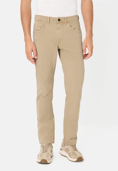 camel active Relaxed Fit 5-Pocket Broek - Maat menswear-32/30 - Beige