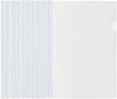 Dailygoods- Rapportafdekking A4 - 10 Vellen - Transparant - Kunststof - Documentenmap - Glijrailmappen - Antislip Vergrendelingshendel