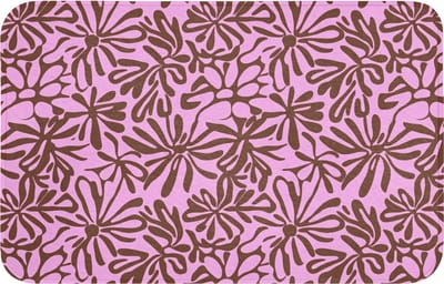 WC mat 80x50 cm - Antislip - Organisch - Patroon - Roze - Toiletmat - Vloermat - Douchemat - Toilet tapijt - Toiletmatten
