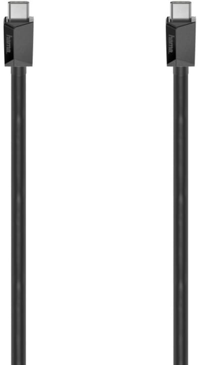 Hama 00200656 USB-C-kabel USB 3.2 Gen2 USB-C stekker 1 m Zwart Vergulde steekcontacten