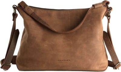 HAROLD'S Leren Schoudertas Antic Pouch Nature Bruine