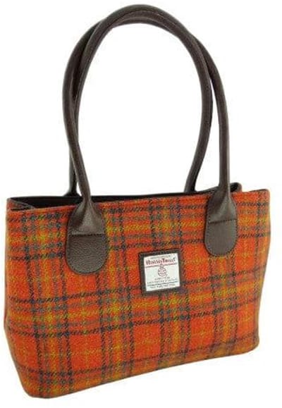 Schoudertas Cassley Oranje - Klassiek - Harris Tweed - Glen Appin of Scotland
