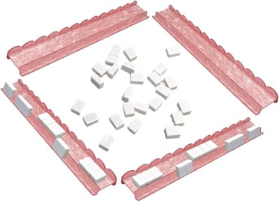 Mahjong Tegelrekken - Mah Jongg Houders - Spelavonden Organiseren - Magnetisch Duwmechanisme - 508 cm - Schelpenpoeder