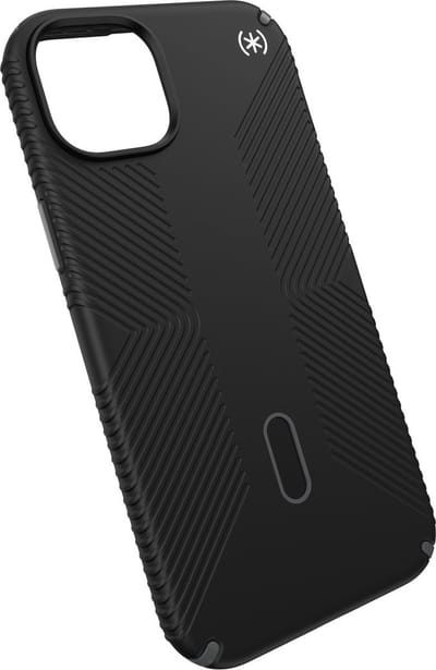 Speck hoesje geschikt voor Apple iPhone 15 Plus - Ultieme Bescherming en Grip - Luxe Soft-touch Afwerking - Valbescherming gecertificeerd tot 4 meter - Microban Antibacterieel - Presidio2 Grip lijn - Zwart