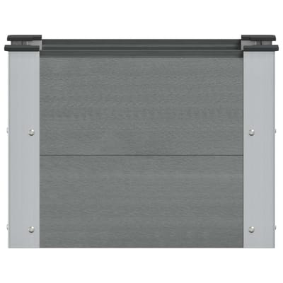 vidaXL Verhoogde plantenbak Grijs 50 x 30 x 36 cm WPC en Aluminium