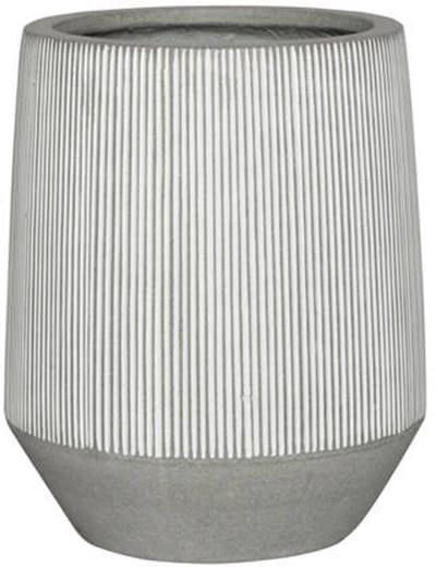 Pottery Pots - Plantenbak Harith High S - Ø40cm x H48cm - Indoor en Outdoor - White stripe