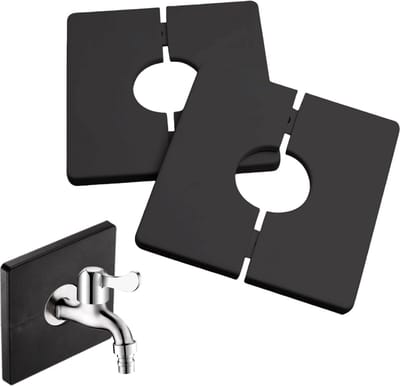 Decoratieve Zelfklevende Afdekking voor Buis, Kraan en Gat in de Muur (Zwart)