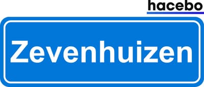 Hacebo - Plaatsnaam Sticker - 29x10 CM - Zevenhuizen sticker - Verkeersborden sticker - grappige cadeaus - Zevenhuizen