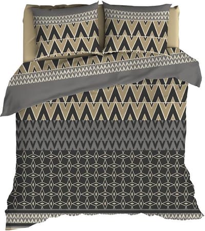 Romanette Chamonix Dekbedovertrek - Tweepersoons - 200x200/220 cm - Antra