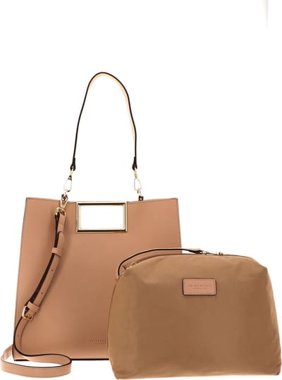 SEIDENFELT MANUFAKTUR Handtas Schoudertas Bjerre Hobo Bag Cookie Dough / Gold Beige