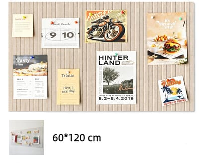 Licht Kameel Vilt Muursticker - 60×120cm - Zelfklevend Kurkbord - Voor Kinderopvang Werk & Foto's - Scandinavische Wanddecoratie