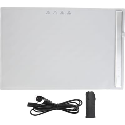 Elektrische Warmhoudplaat Grijs Flexibele Voedselwarmer Opvouwbare Siliconen 15x23in 3 Temperaturen Touch