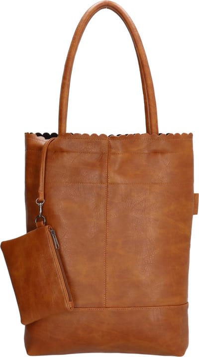 Beagles Xeraco Shopper met Etui Premium Leatherlook - Tote Bag - Dames Tas - Cognac