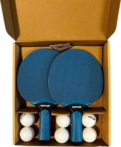 Kettler Tafeltennisbat Set Match – 2 Batjes + 6 Ballen - Outdoor
