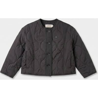 Calvin Klein Girls Quilted Jacket Black Size: 4 | Jackets Outlet | Unisex | Zwart