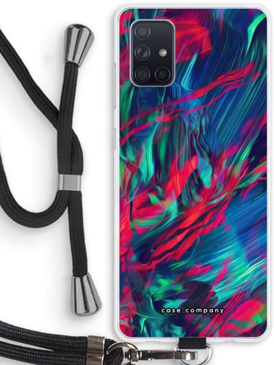 Case Company® - Hoesje met koord geschikt voor Samsung Galaxy A71 hoesje met Koord - Pilgrims Of The Sea - Telefoonhoesje met Zwart Koord - Bescherming aan alle Kanten en Over de Schermrand
