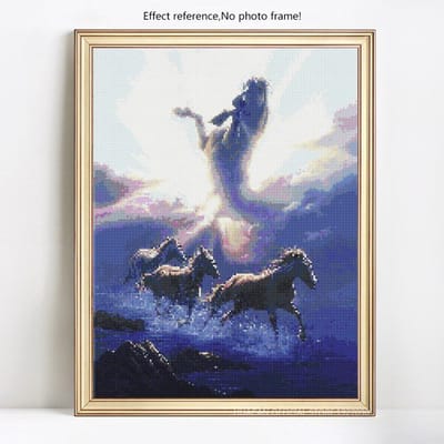 5D diamant schilderij volledige ronde dier paard strass foto borduurwerk verkoop diamant 20X30 gray