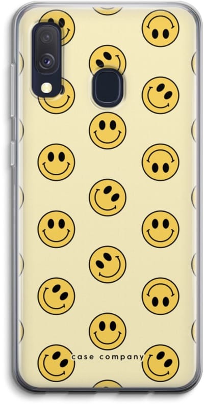 Case Company® - Hoesje geschikt voor Samsung Galaxy A40 hoesje - Smiley N°2 - Soft Cover Telefoonhoesje - Bescherming aan alle Kanten en Schermrand