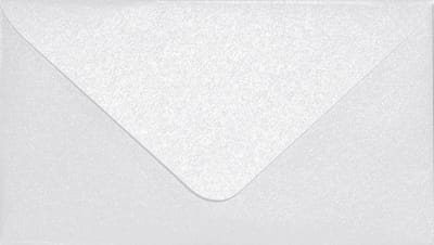 Metallic (parelmoer) witte enveloppen A8 - 58 x 100 mm - 25 stuks - BK zonder lijm - 120 gram - Aster Metallic - Netuno