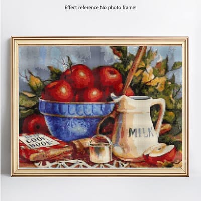 Peinture de diamant de fruits, broderie complète, perceuse ronde, mosaïque de diamant, photo en vente 20X30 gray