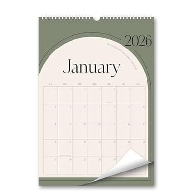 Moderne Wandkalender 2025 - 20 Maanden Verticale Kalender voor School, Thuis en Kantoor