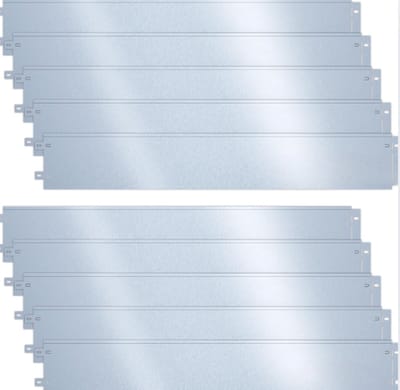 Borderrand Graskanten Metalen Maairand Gegalvaniseerd Paadranden Zilver 100x18cm 40m