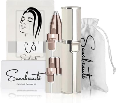 Sansbeauté® Wenkbrauw Trimmer - Gezichtsontharing Dames - Gezicht Trimmer Vrouw - Gezichtsontharing Dames - Gezichtstrimmer - Snor Trimmer - Face Shaver - Flawless Gezichtshaarverwijderaar - Facial Hair Remover - Mini Shaver - Eyebrow Trimmer