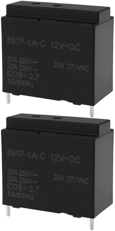 Dailygoods- Relais 4-Pins 12V DC - Geschikt voor Koelkast/Wasmachine/Droger - Universele Specificatie - Veilig Solderen - Model 891P-1A-F-C - Schakelaar