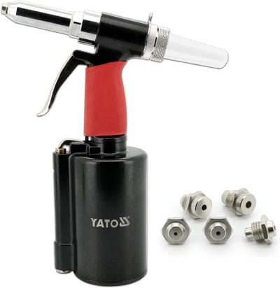 Nietpistool - Klinknageltang - Bevestigingen aanbrengen - Automatische modus - 2.4-6.4mm - Rood/Zwart