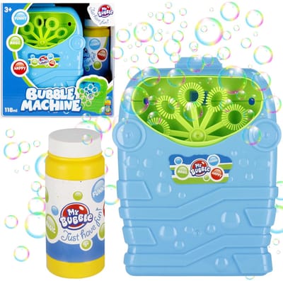 Zeepbellenmachine, bellengenerator voor kinderen + 118 ml VOLEISTOF GRATIS 3+