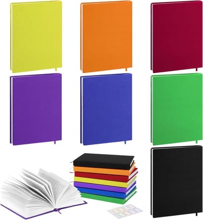 7 Stuks Rekbare en Herbruikbare Boekhoezen voor Schoolboeken en Paperbacks, Verstelbaar tot 25 x 30 cm, Ideaal voor Bescherming en Organisatie