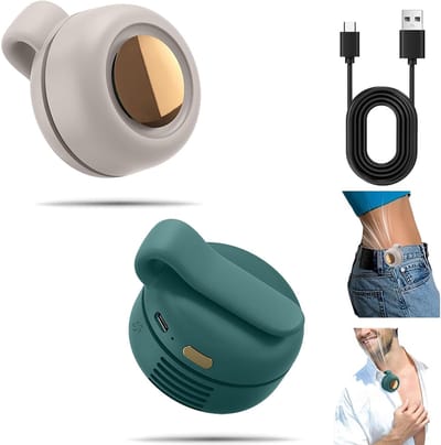 Mini Ventilator - 900mah - 2 Stuks - Clip-On Ventilator - Clipventilator - Oplaadbare USB Ventilator - Portable Clip Fan - Nekventilator - Stille Bladeless Ventilatoren - 3 Snelheidsstanden - Verstelbare - Voor Camping Reizen Vissen Buiten Werken