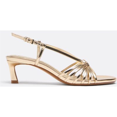 Stradivarius Gouden sandaal met kitten heel en meerdere bandjes  GOUD 35