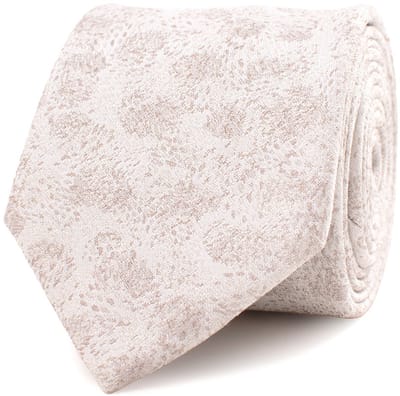 TRESANTI | GEREMIA | Silk tie with a wavy pattern | Ivoor wit