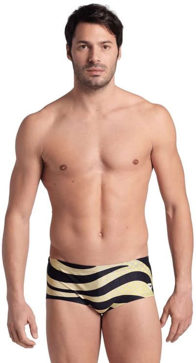 Arena M Multi Stripes Swim Low Waist Short Black Multi