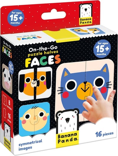 Peuter Puzzels - Houten Puzzels - Vroeg Leren - 8 Twee-Stuk Puzzels - 19x14 cm - Multicolour