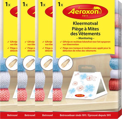 Aeroxon Kleermotval - 4 Stuks