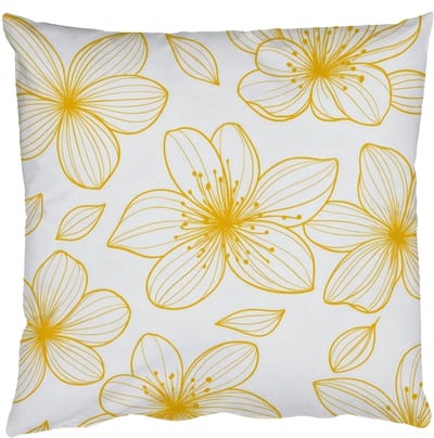 Sierkussens - Kussentjes Woonkamer - 50x50 cm - Bloemen - Patroon - Illustratie - Geel