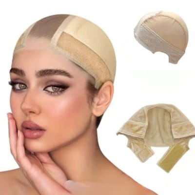 Frazimashop Anti-Slip Verstelbare Pruik Cap met HD Lace Closure – Natuurlijke Haarlijn & Comfort- Beige