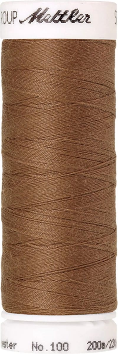 Amann Mettler Seralon Naaigaren – Dark Tan (0287) – 200 m – No. 100 – 100% Polyester – Per Stuk