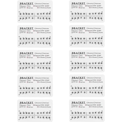 10 Pakken Metalen Tandheelkundige Tanden Orthodontische Brackets Beugels 022 Sleuf 3 4 5 Haken white