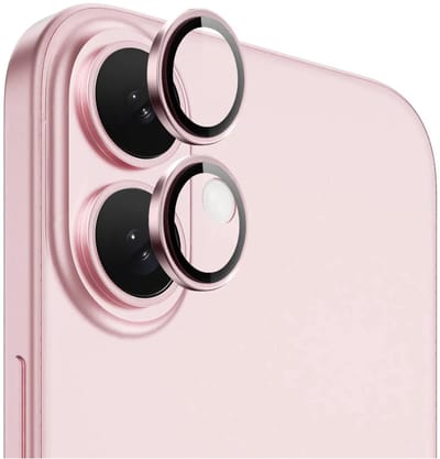Camera lens beschermer Geschikt voor: iPhone 16 - Premium HD Clear Tempered Glass Lens Cover Protector [Case Friendly] Rosegoud