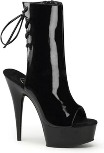 Delight-1018 black patent - (EU 36 = US 6) - Pleaser
