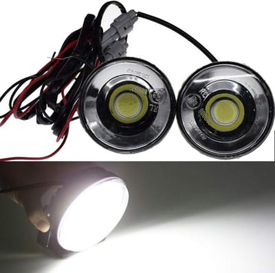 LED Dagrijlichten rond 12V/24V DC, 12W, Wit, E8